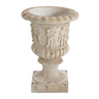 Garden Urn, Antique White, 27" H with Drainage Hole