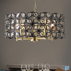 Geometric Crystal Pendant Chandelier with K9 Crystal - Black Gold