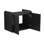 Modern Bathroom Vanity with Ceramic Basin and Storage Cabinet - Light Brown, Black, or White