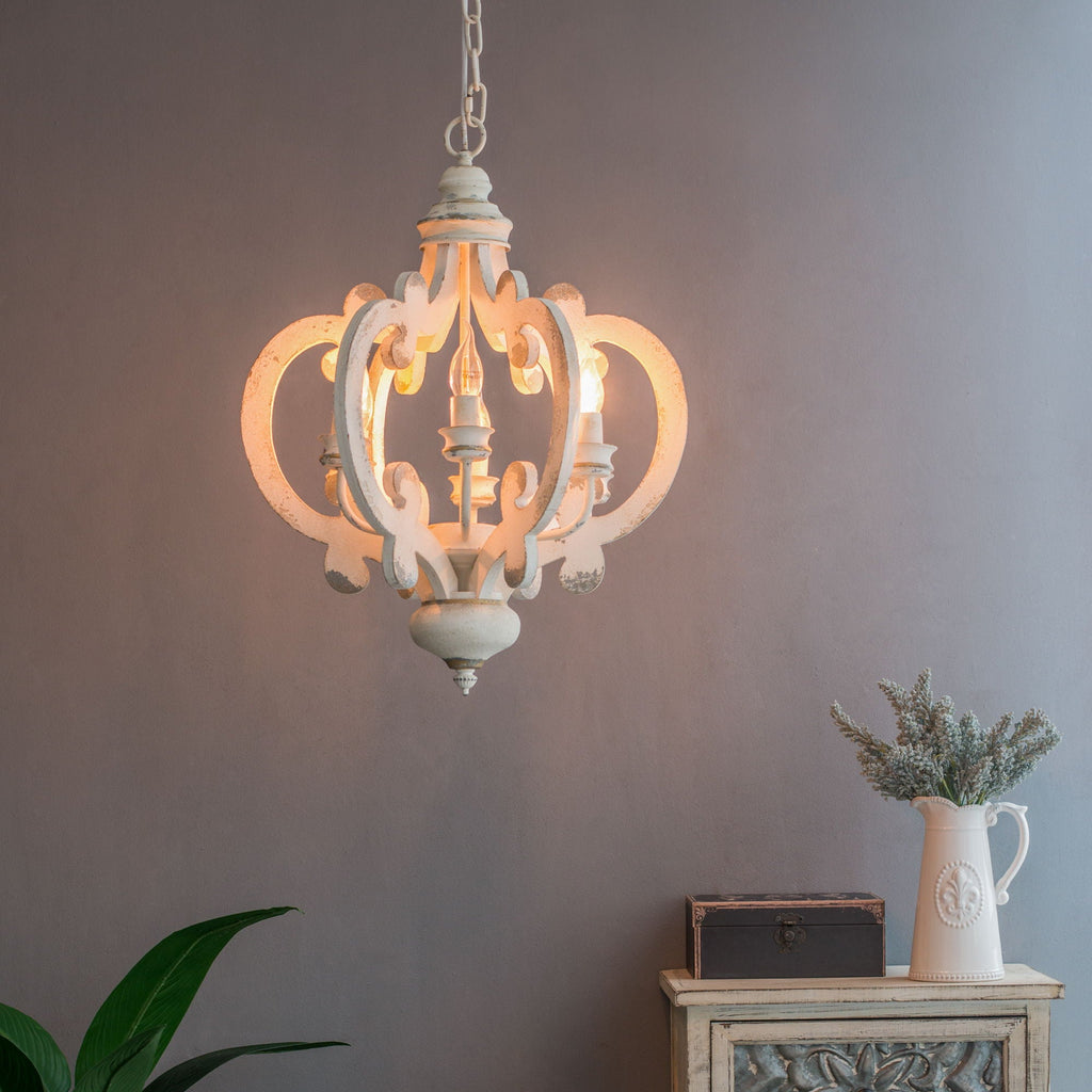 Farmhouse Chandelier with Adjustable Chain - Multiple Colors