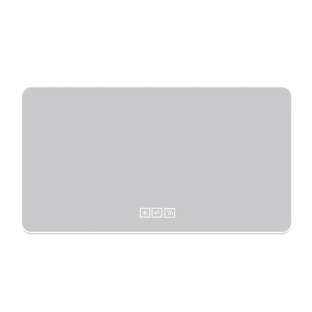 LED Bathroom Mirror with 3 Color Dimmable Backlight - Pearl Silver