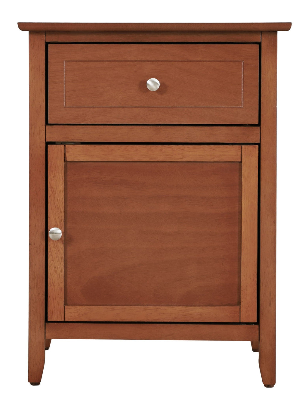 1 Drawer / 1 Door Nightstand with Durable Wood Construction - Multiple Colors