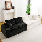 Luxury Multifunctional Sofa for Living Room with Adjustable Layout - Black, Dark Green, White, Pink
