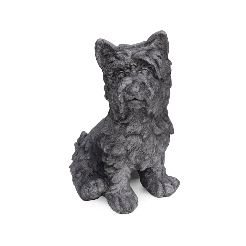 Cricket Dog Cast Stone Garden Statue