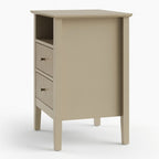 Fluted Nightstand with 2 Drawers and Soft-Close Slides - Multiple Colors