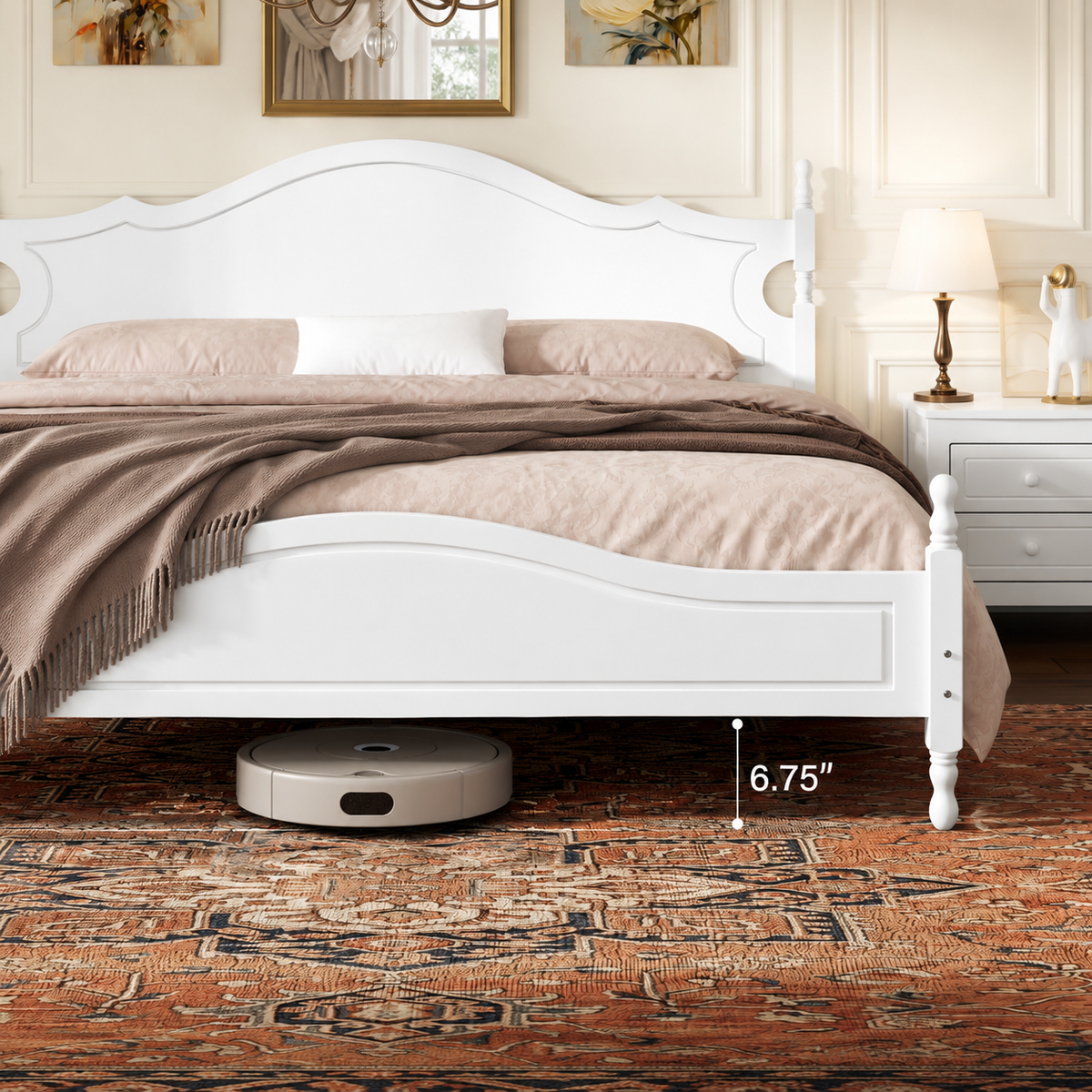 King Bed Frame with Headboard