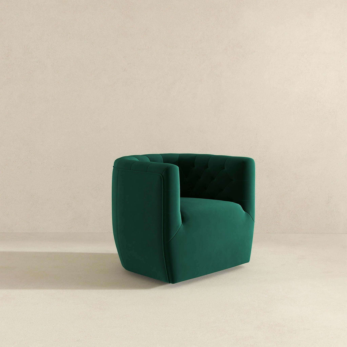 Ergonomic Design Swivel Chair with Tufted Accent - Multiple Colors