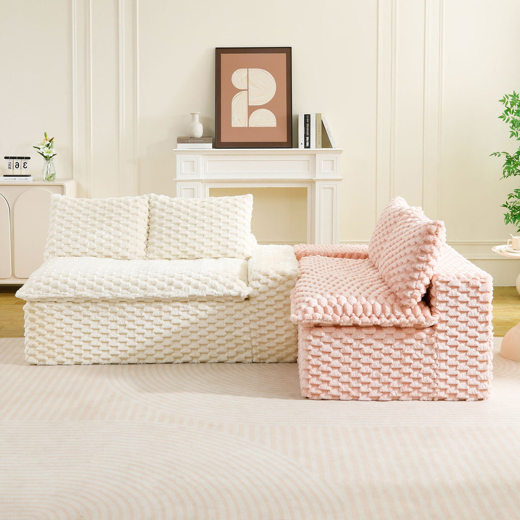 Multifunctional Stationary Sofa with Adjustable Layout - Choice of Color