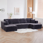 U-Shape Modular Sectional Sofa with Modular Design - Corduroy