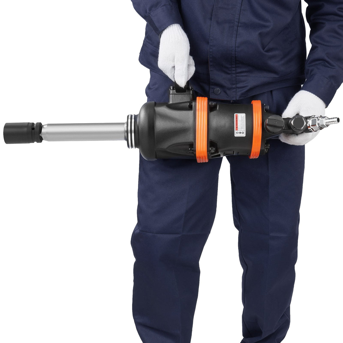 1 Inch Air Impact Wrench with Extended 8 Inch Anvil - 5175 ft-lbs Torque