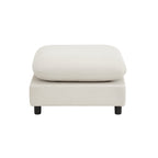 L-Shaped Modular Sectional Sofa with Ottoman - White or Nomad