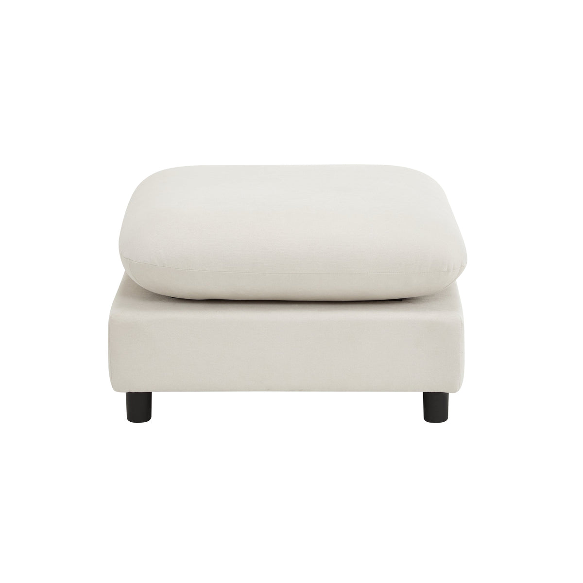 L-Shaped Modular Sectional Sofa with Ottoman - White or Nomad