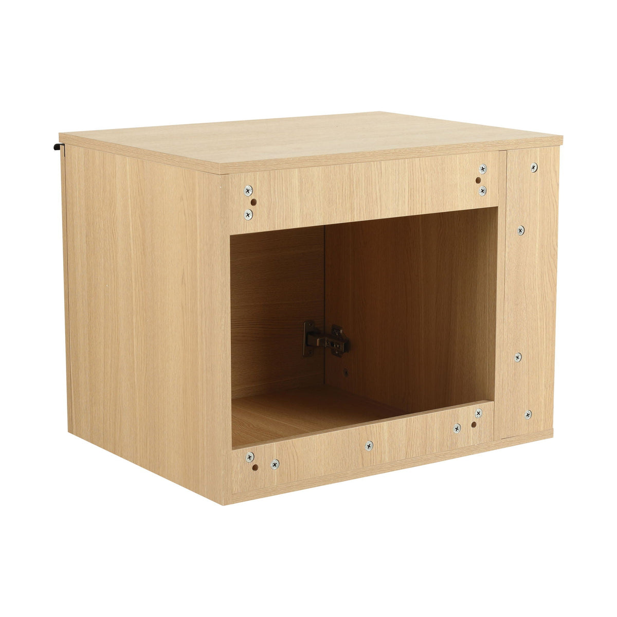 Modern Bathroom Vanity with Side Storage - Light Brown or White