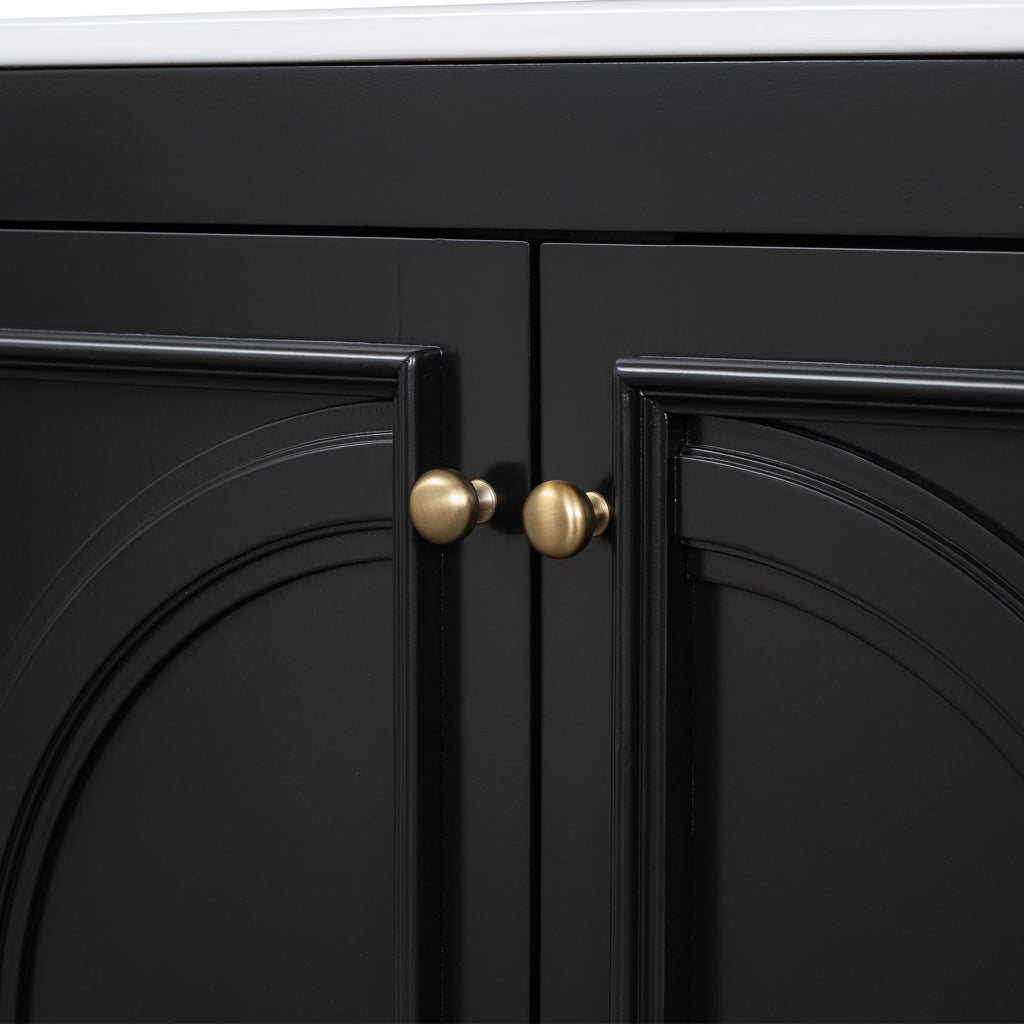 Double Sink Bathroom Vanity Set with Wall Mount Mirror Cabinet