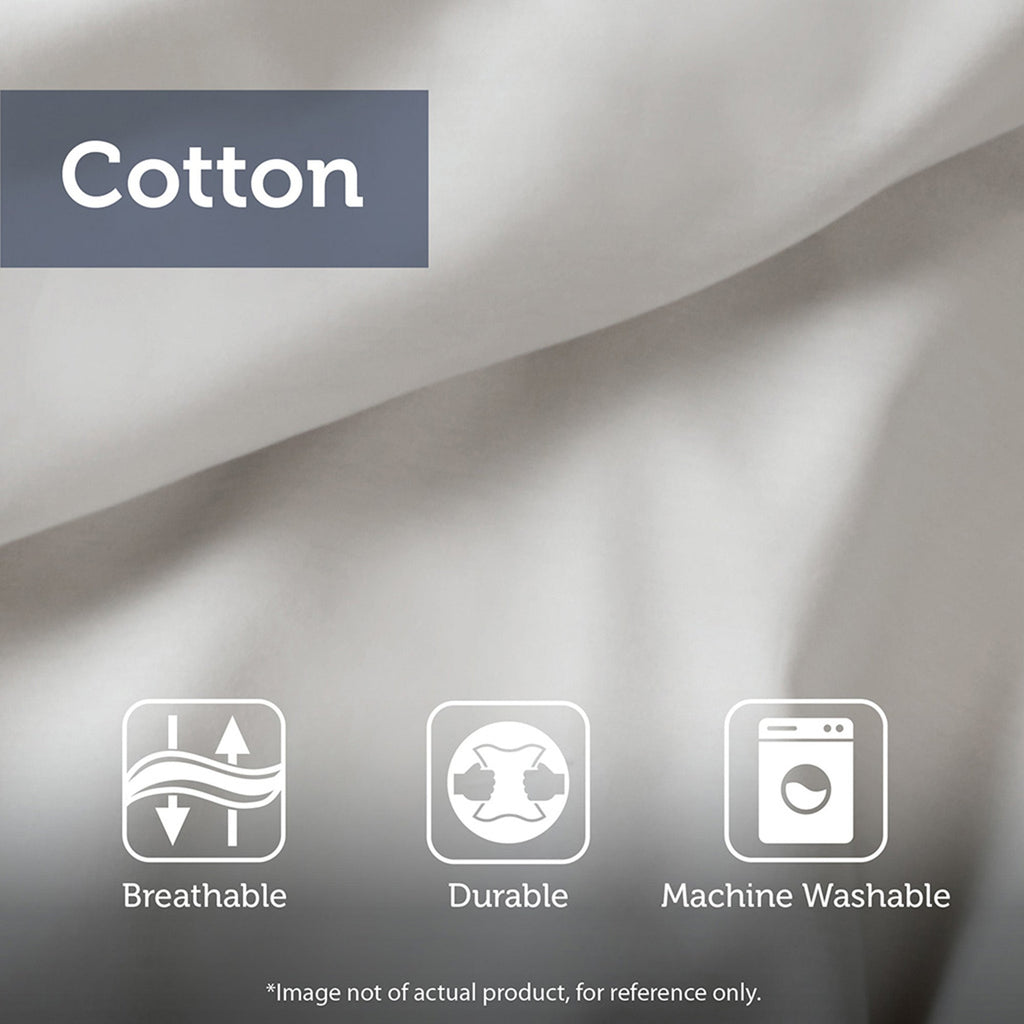 Off-White Tufted Cotton Chenille Palm Comforter Set with Palm Leaf Design - Full/Queen