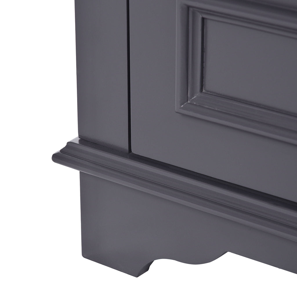Modern Bathroom Vanity with Ceramic Sink Combo and Storage Cabinet - Multiple Colors