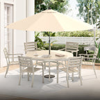 Iron Terrace Dining Chairs with Ecoating Finish - Cream Color