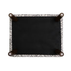 Abstract Ottoman - Upholstered Ottoman with Engineered Wood Frame - Black