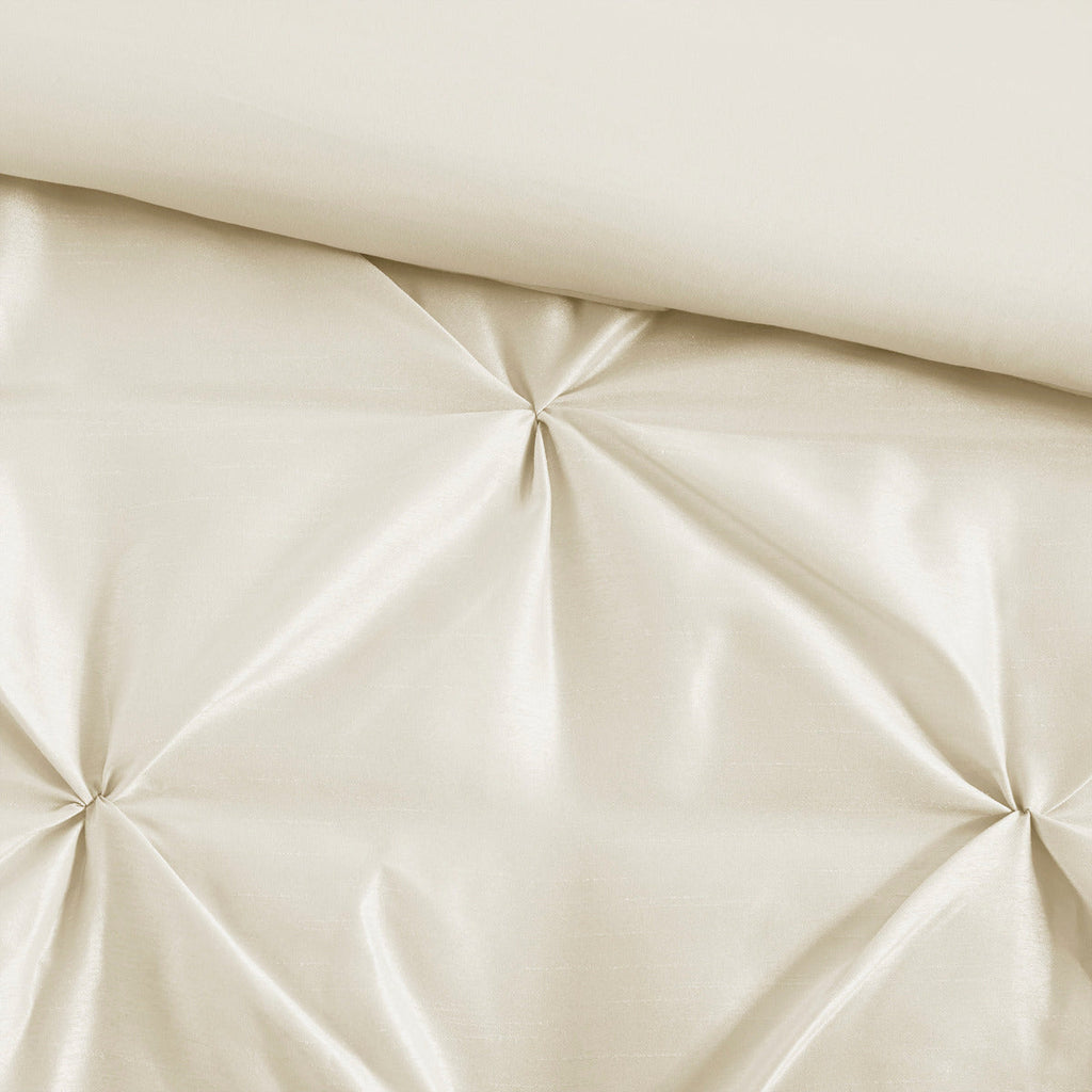7 Piece Tufted Comforter Set Ivory King