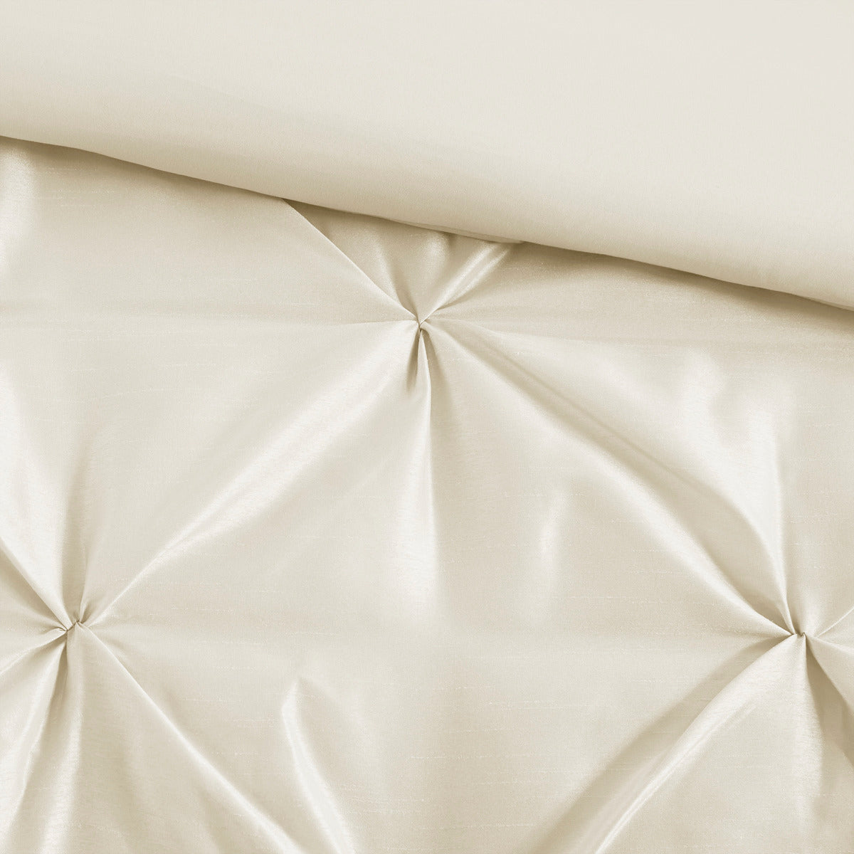 7 Piece Tufted Comforter Set Ivory King