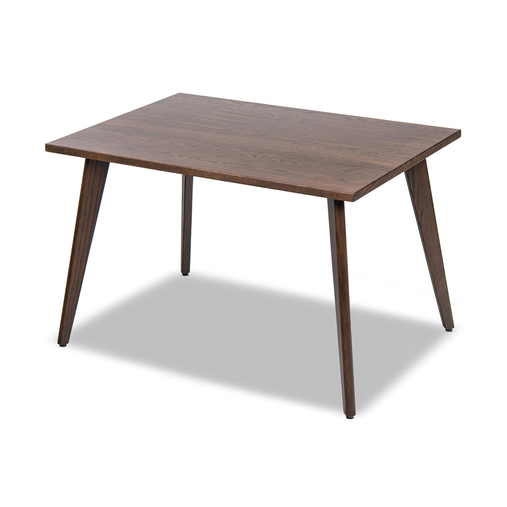 Capri 47-78.5" Solid Red Oak Dining Table with Extending Leaves - Dark Brown or Brown