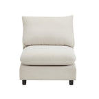 99 in. Modular 3-Piece Sectional Sofa Couch with Eucalyptus Frame - White, Nomad, or Camel