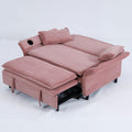 Modern Fabric Sofa Bed with Adjustable Armrests and Backrests - Multiple Colors