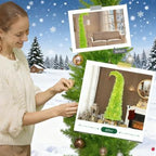 84 Inch Whimsical Christmas Tree with Pre-Lit LED Lights - Green