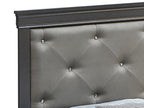 Lorana Twin Upholstered Bed with Tufted Headboard - Pearl Silver, Black, or Gray