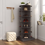 360 Rotating Shoe Cabinet 6 Layers with Space-Saving Rotating Design - Multiple Colors