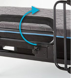 Adjustable Sleep To Stand Bed with Lift Assist and Memory Foam Mattress - Dark Gray