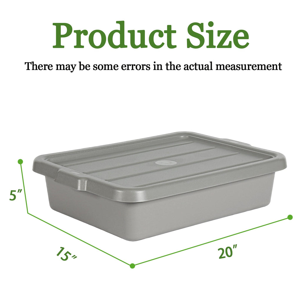Commercial Meat Tubs with Lids 6-Pack - Food-Grade Plastic