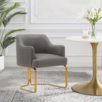 Modern Dining Chair with Solid Wood Frame - Dark Gray, Beige, or Black