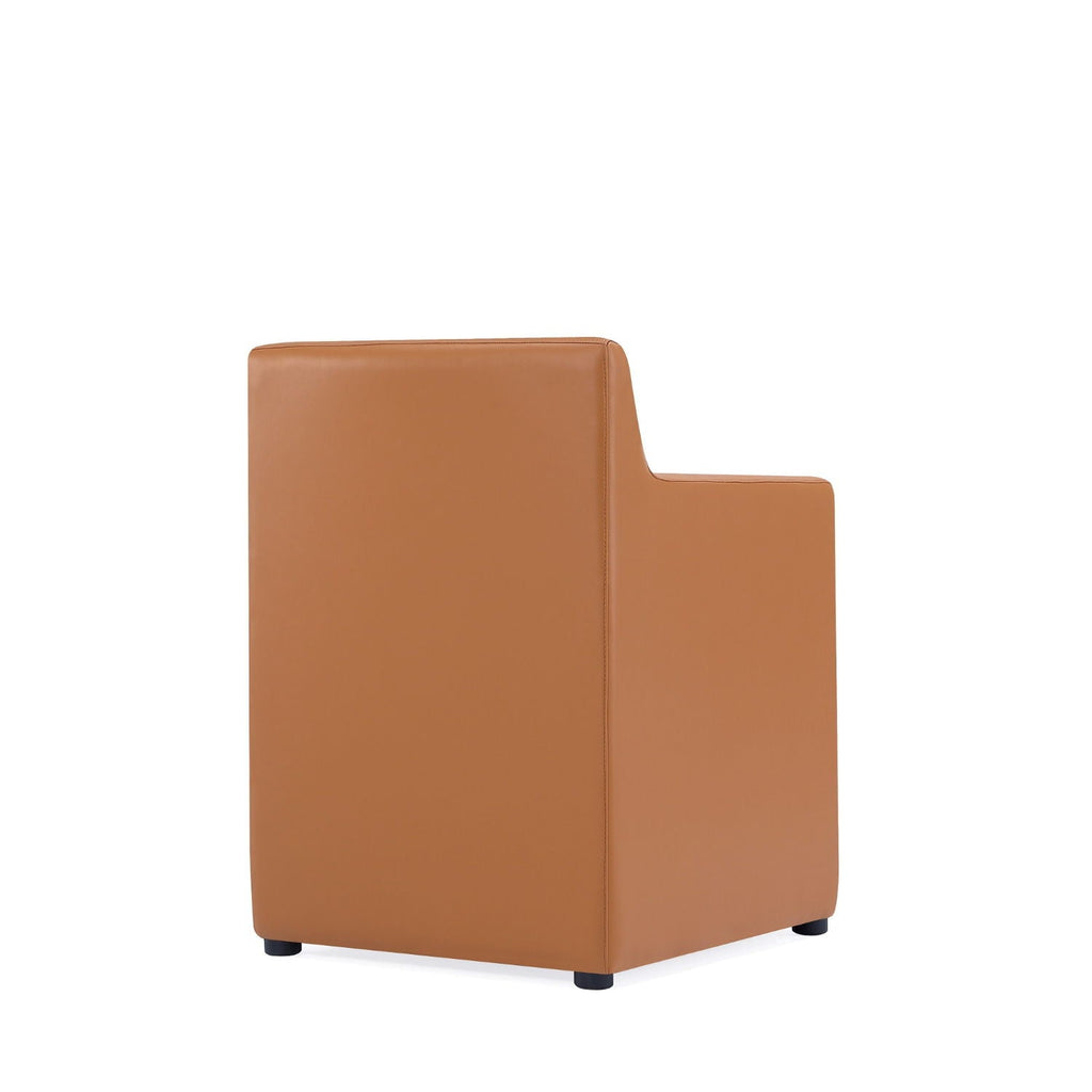 Square Armchair with Upholstered Seat - Available in Multiple Colors
