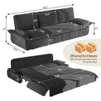 King Size Pull Out Sofa Bed, 3 In 1 Convertible Multifunctional