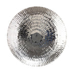 Textured Oversized Disc Wall Decor with Concealed Mounting - Silver