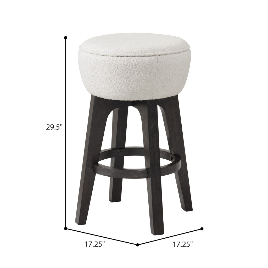 Backless Bar Stools with Soft Cushion - Set of 2 - Brown