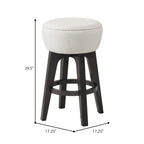 Backless Bar Stools with Soft Cushion - Set of 2 - Brown