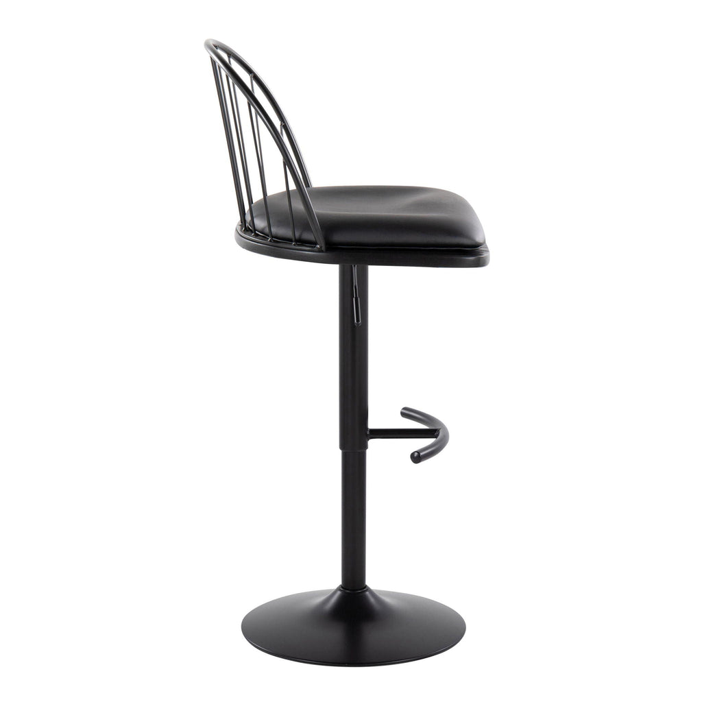 Farmhouse Adjustable Height Barstool Set with Swivel - Bronze or Black