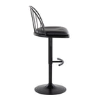 Farmhouse Adjustable Height Barstool Set with Swivel - Bronze or Black
