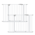 Adjustable 2 Pack Baby Gate with Double Safety Lock - White