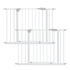 Adjustable 2 Pack Baby Gate with Double Safety Lock - White