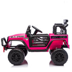 24V Kids Ride-On Car with Remote Control and Bluetooth - Rose Pink