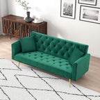 Convertible Fabric Futon Sofa Bed with Adjustable Positions - Multiple Colors