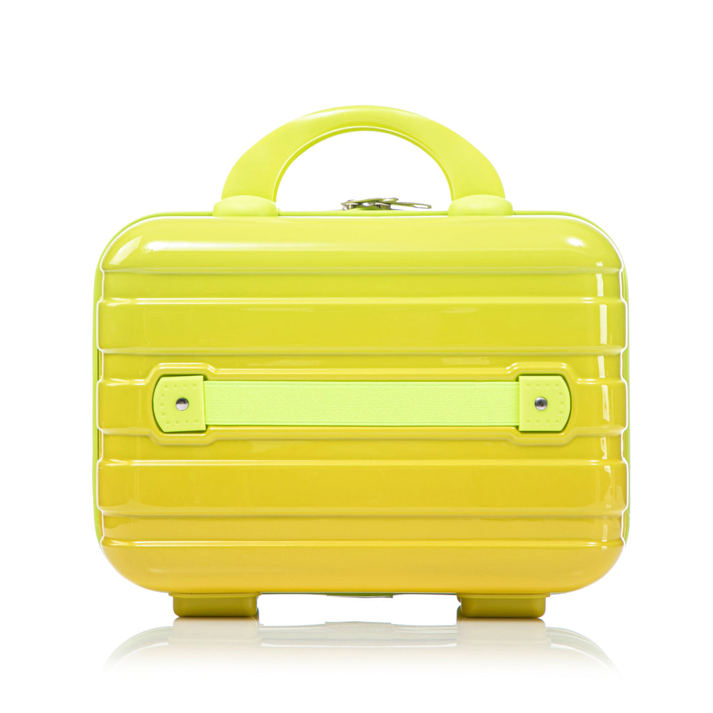 2-Piece Polycarbonate Spinner Wheel Luggage Set with Lock - Green & Yellow