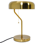 Gold Bedside Nightstand Table Lamp with Pull Chain Switch