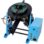 Heavy Duty Rotary Welding Positioner Turntable Table with Manual Tilt - Blue