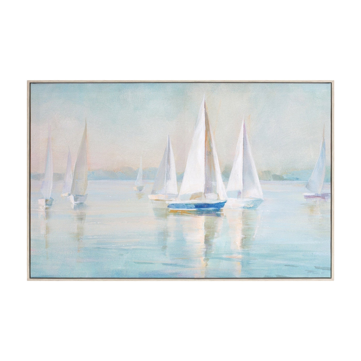 Framed sailboat print 23.5"l