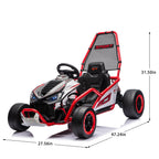 24V 400W Electric Kids Ride-On Toy with Drift and Bluetooth - Red
