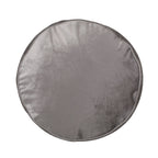 Cylinder Pouf Ottoman with Polystyrene Bead Filling - Dark Gray or Dark Brown